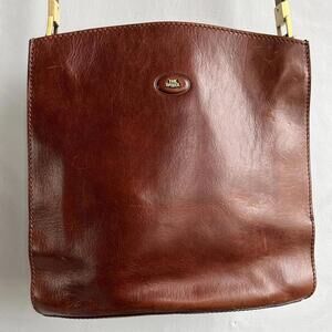The Bridge Brown Leather Crossbody Bag Italian Academia Quiet Luxury Prep Purse